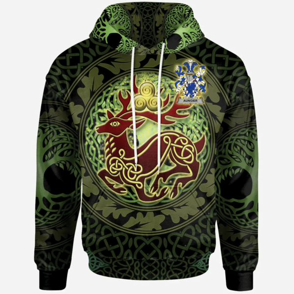 Ireland Hoodie - Aungier Irish Family Crest Hoodie - The God of the Forest