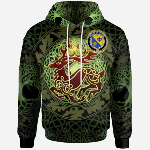 Ireland Hoodie - House of O'SHEA Irish Family Crest Hoodie - The God of the Forest