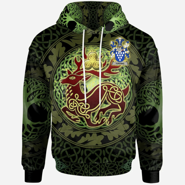 Ireland Hoodie - Topping Irish Family Crest Hoodie - The God of the Forest