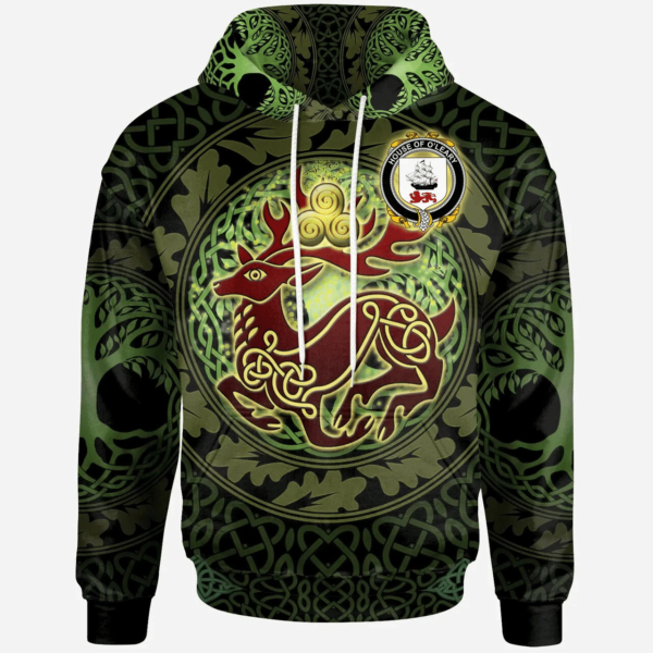 Ireland Hoodie - House of O'LEARY Irish Family Crest Hoodie - The God of the Forest