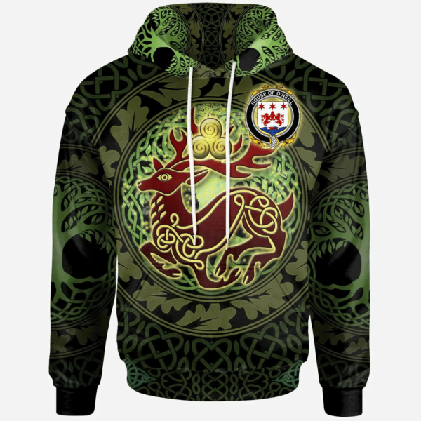 Ireland Hoodie - House of O'NEILL Irish Family Crest Hoodie - The God of the Forest