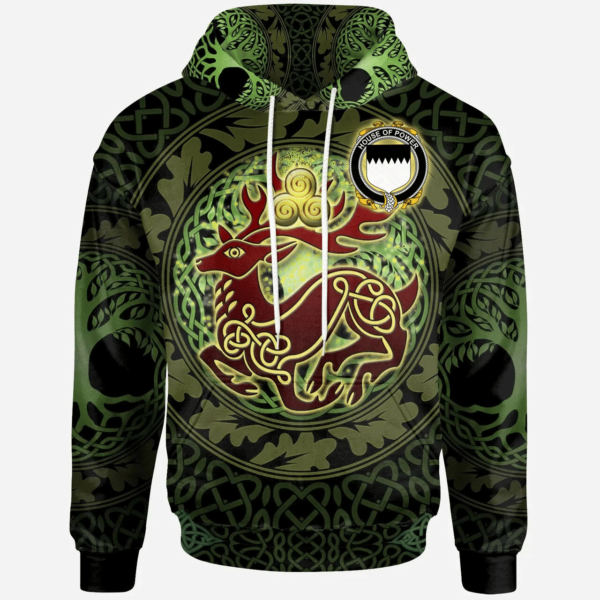 Ireland Hoodie - House of POWER Irish Family Crest Hoodie - The God of the Forest