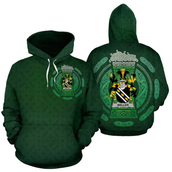 Ireland Hoodie - Waller Irish Family Crest Hoodie - Celtic Beer