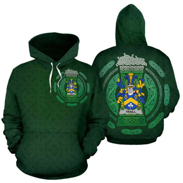 Ireland Hoodie - Traill or Trayle Irish Family Crest Hoodie - Celtic Beer