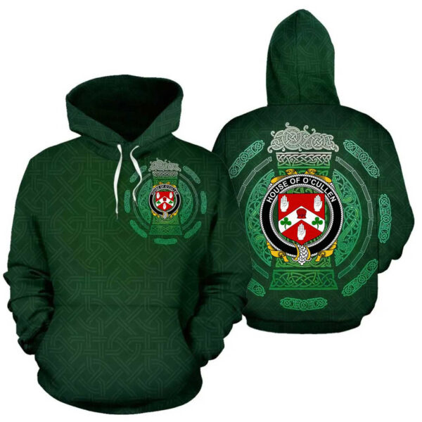 Ireland Hoodie - House of O'CULLEN Irish Family Crest Hoodie - Celtic Beer