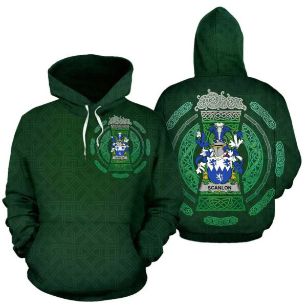 Ireland Hoodie - Scanlon or O'Scanlan Irish Family Crest Hoodie - Celtic Beer