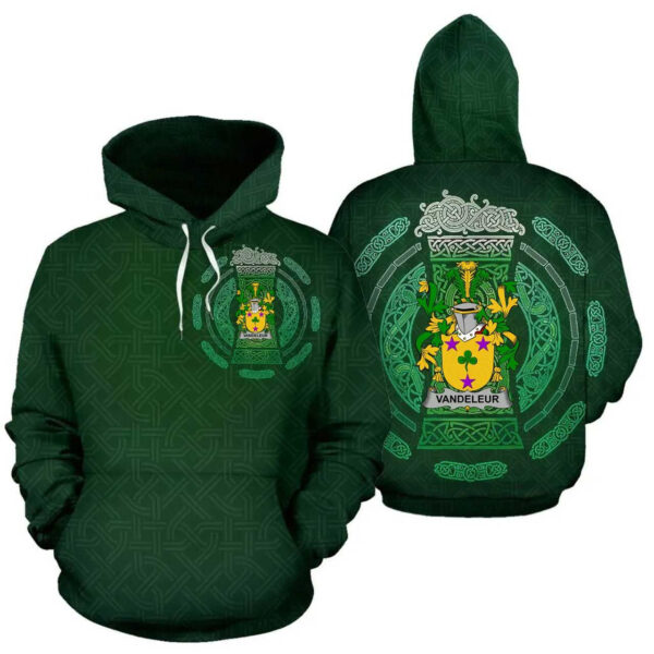 Ireland Hoodie - Vandeleur Irish Family Crest Hoodie - Celtic Beer