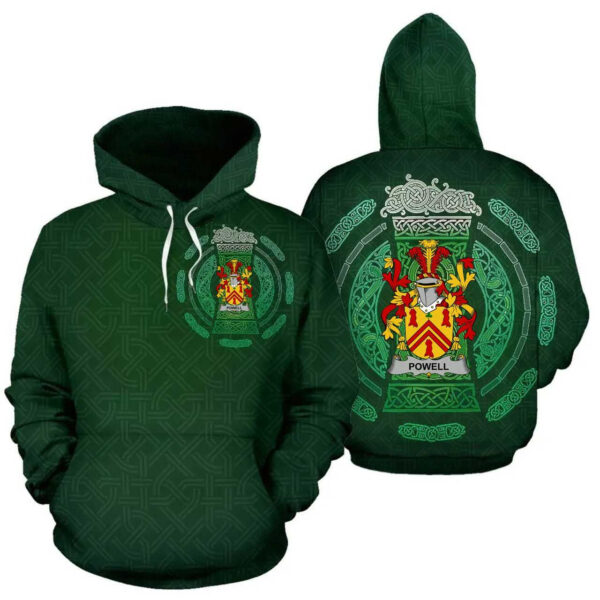 Ireland Hoodie - Powell Irish Family Crest Hoodie - Celtic Beer