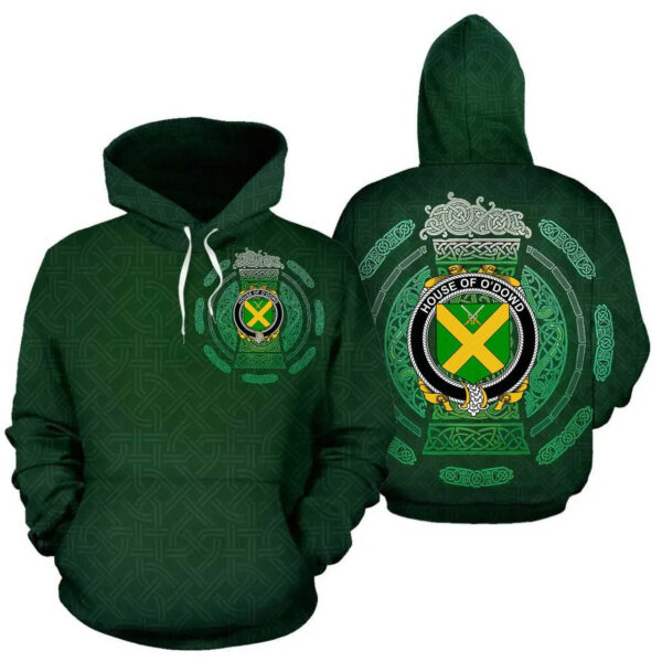 Ireland Hoodie - House of O'DOWD Irish Family Crest Hoodie - Celtic Beer