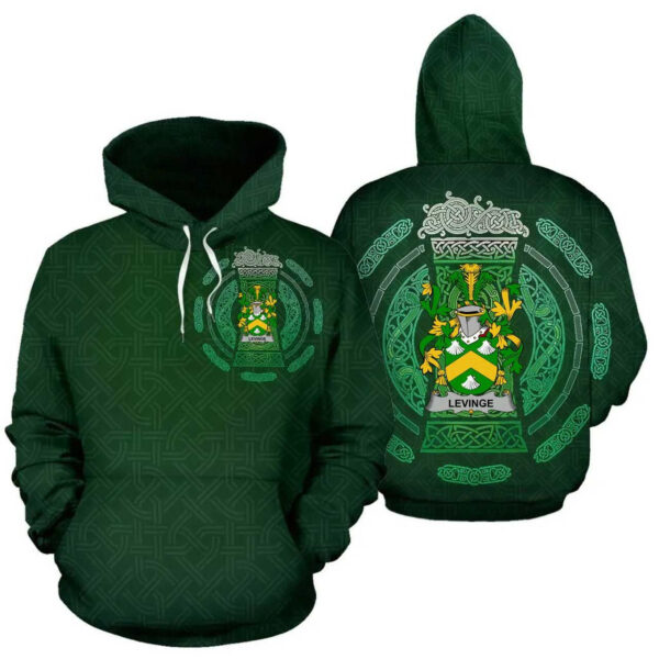 Ireland Hoodie - Levinge or Levens Irish Family Crest Hoodie - Celtic Beer