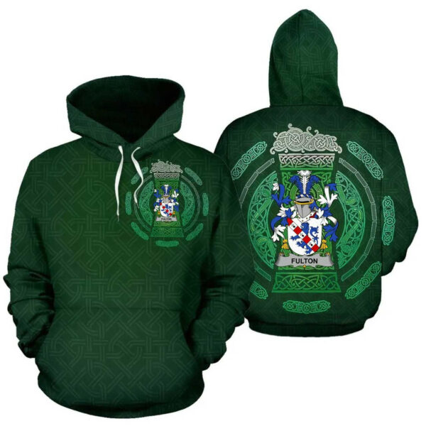 Ireland Hoodie - Fulton Irish Family Crest Hoodie - Celtic Beer