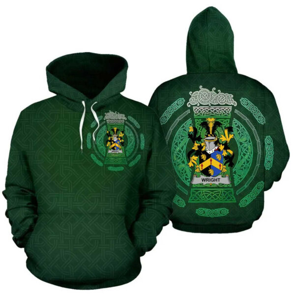 Ireland Hoodie - Wright Irish Family Crest Hoodie - Celtic Beer