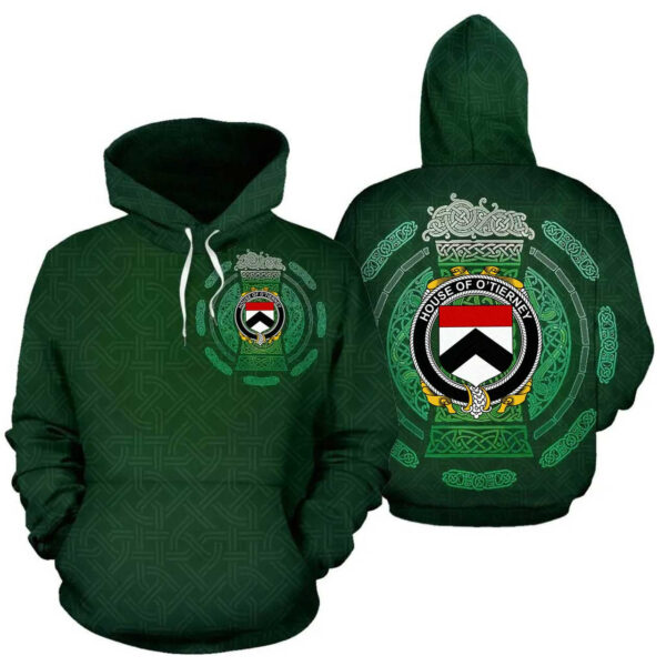 Ireland Hoodie - House of O'TIERNEY Irish Family Crest Hoodie - Celtic Beer