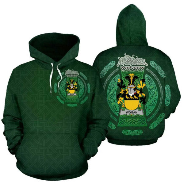 Ireland Hoodie - Wogan Irish Family Crest Hoodie - Celtic Beer