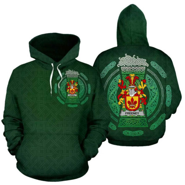 Ireland Hoodie - Freeney Irish Family Crest Hoodie - Celtic Beer