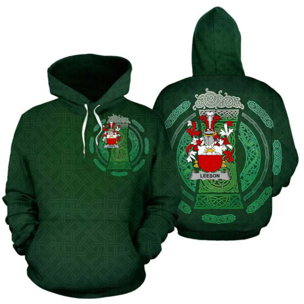 Ireland Hoodie - Leeson Irish Family Crest Hoodie - Celtic Beer