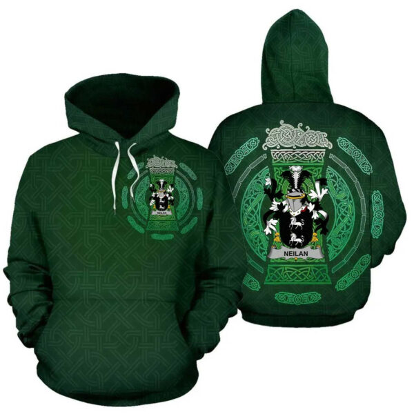 Ireland Hoodie - Neilan or O'Neylan Irish Family Crest Hoodie - Celtic Beer