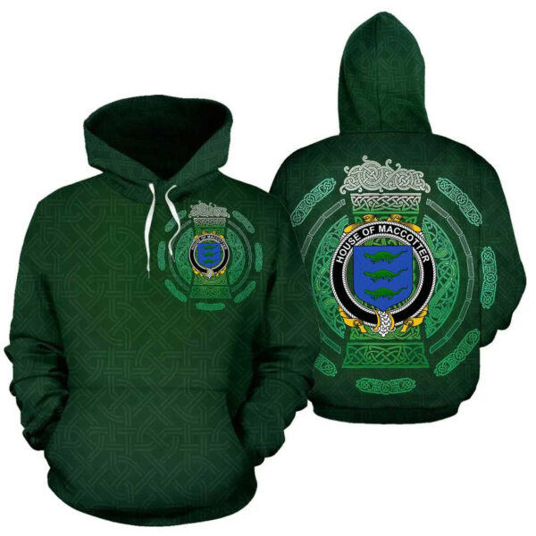 Ireland Hoodie - House of MACCOTTER Irish Family Crest Hoodie - Celtic Beer