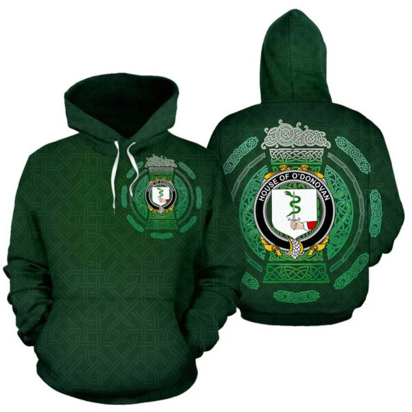 Ireland Hoodie - House of O'DONOVAN Irish Family Crest Hoodie - Celtic Beer