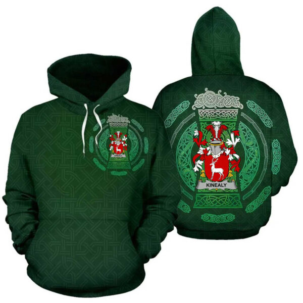 Ireland Hoodie - Kinealy or O'Kinnally Irish Family Crest Hoodie - Celtic Beer