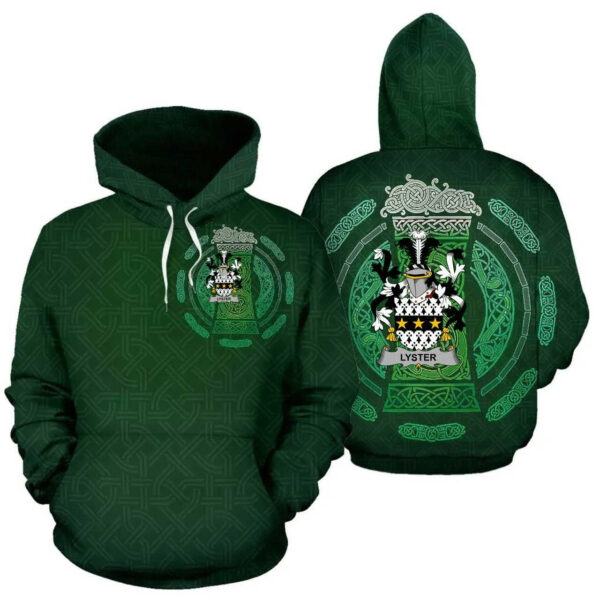 Ireland Hoodie - Lyster Irish Family Crest Hoodie - Celtic Beer