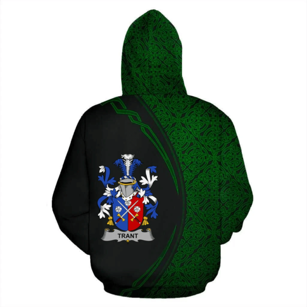 Ireland Hoodie - Trant or Trent Irish Family Crest Hoodie - Celtic Circle Style - Image 3