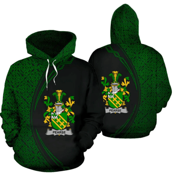 Ireland Hoodie - Pearse Irish Family Crest Hoodie - Celtic Circle Style