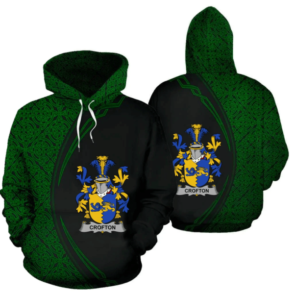 Ireland Hoodie - Crofton Irish Family Crest Hoodie - Celtic Circle Style