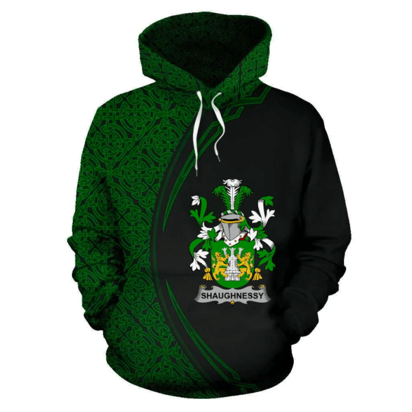 Ireland Hoodie - Shaughnessy or O'Shaughnessy Irish Family Crest Hoodie - Celtic Circle Style - Image 2