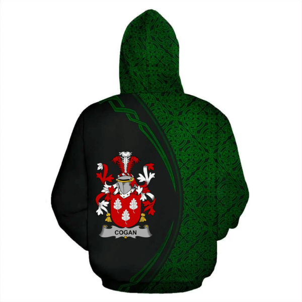 Ireland Hoodie - Cogan or O'Cogan Irish Family Crest Hoodie - Celtic Circle Style - Image 3