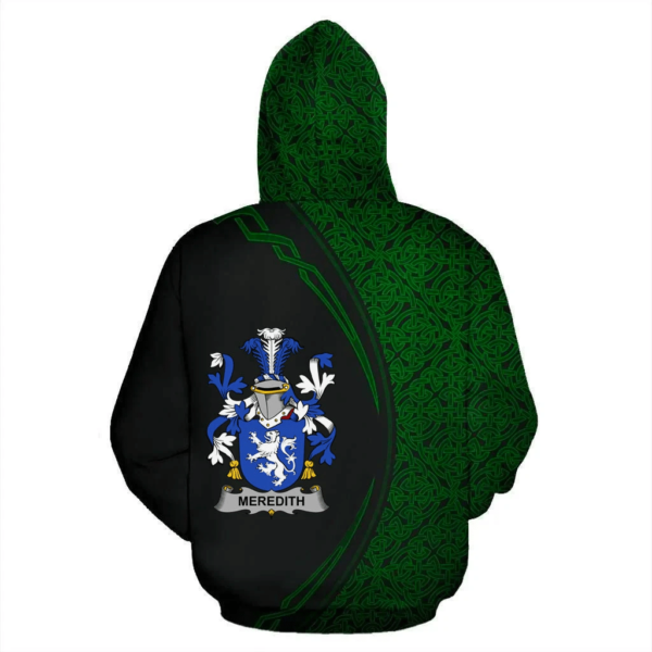 Ireland Hoodie - Meredith Irish Family Crest Hoodie - Celtic Circle Style - Image 3