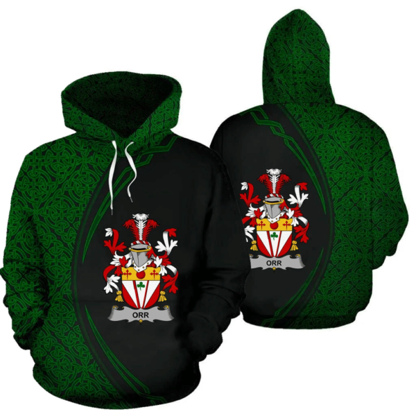 Ireland Hoodie - Orr Irish Family Crest Hoodie - Celtic Circle Style