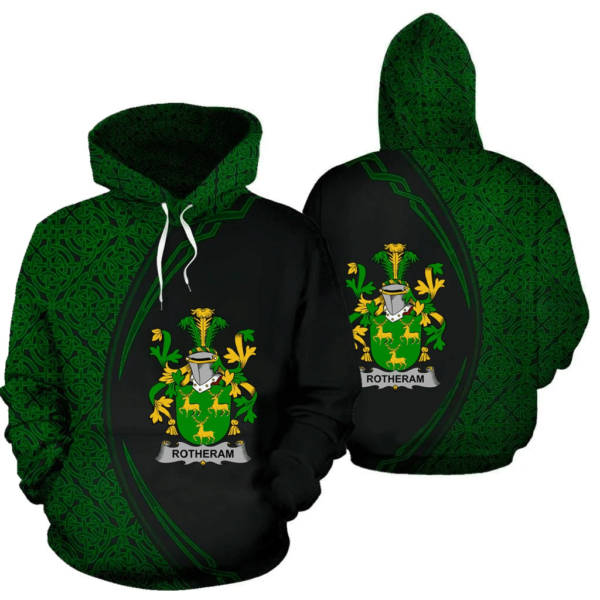 Ireland Hoodie - Rotheram Irish Family Crest Hoodie - Celtic Circle Style