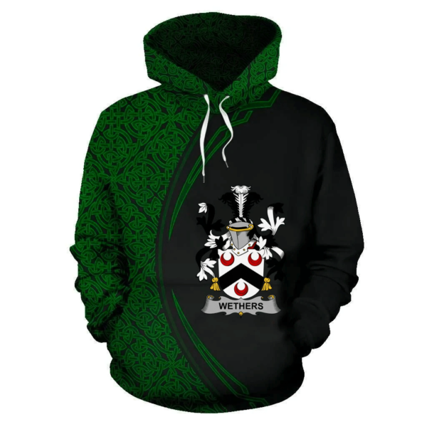 Ireland Hoodie - Wethers Irish Family Crest Hoodie - Celtic Circle Style - Image 2