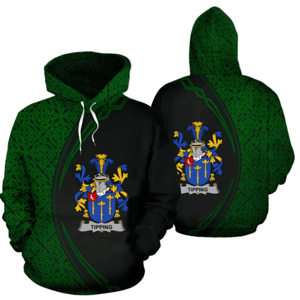 Ireland Hoodie - Tipping Irish Family Crest Hoodie - Celtic Circle Style