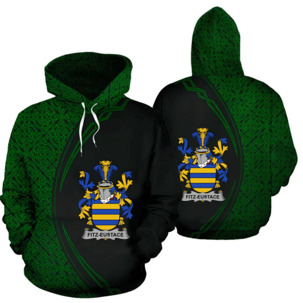 Ireland Hoodie - Fitz-Eustace Irish Family Crest Hoodie - Celtic Circle Style