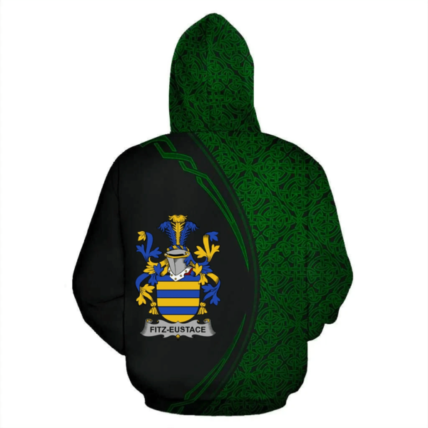 Ireland Hoodie - Fitz-Eustace Irish Family Crest Hoodie - Celtic Circle Style - Image 3