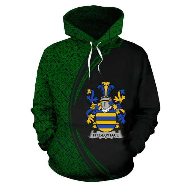 Ireland Hoodie - Fitz-Eustace Irish Family Crest Hoodie - Celtic Circle Style - Image 2