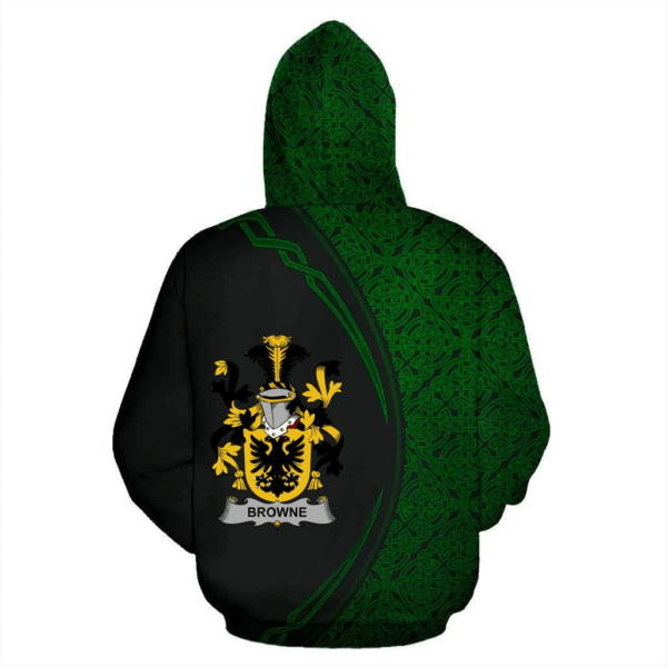 Ireland Hoodie - Browne Irish Family Crest Hoodie - Celtic Circle Style - Image 3