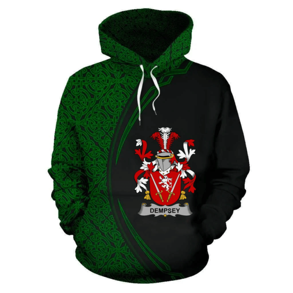 Ireland Hoodie - Dempsey or O'Dempsey Irish Family Crest Hoodie - Celtic Circle Style - Image 2