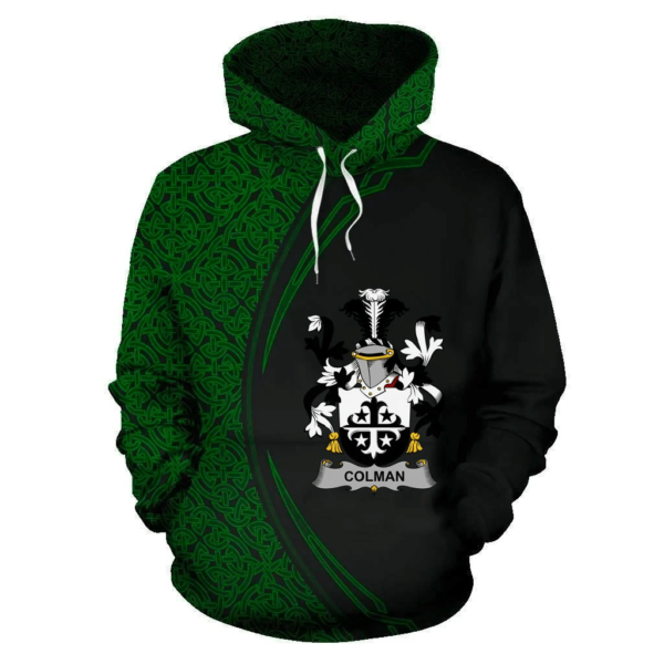 Ireland Hoodie - Colman or McColman Irish Family Crest Hoodie - Celtic Circle Style - Image 2