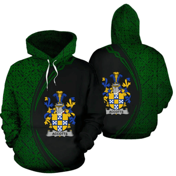 Ireland Hoodie - Accotts Irish Family Crest Hoodie - Celtic Circle Style