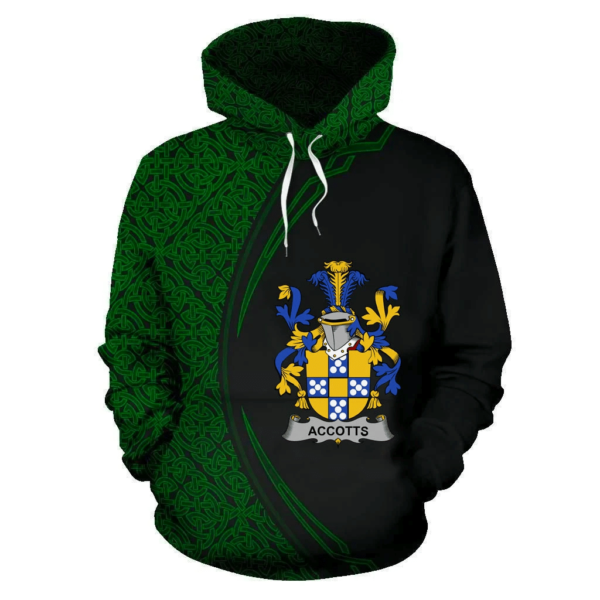 Ireland Hoodie - Accotts Irish Family Crest Hoodie - Celtic Circle Style - Image 2