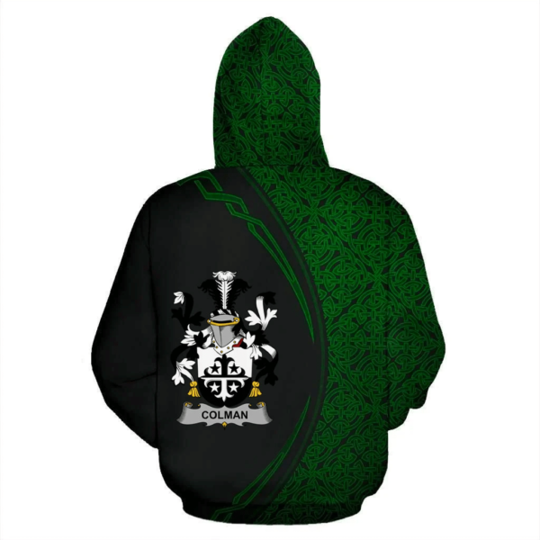 Ireland Hoodie - Colman or McColman Irish Family Crest Hoodie - Celtic Circle Style - Image 3