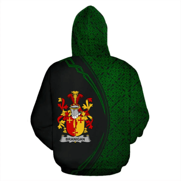 Ireland Hoodie - Branigan or O'Branagan Irish Family Crest Hoodie - Celtic Circle Style - Image 3