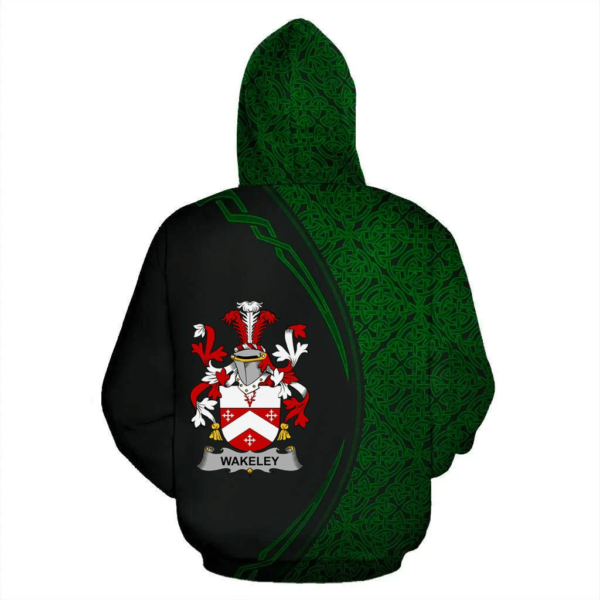 Ireland Hoodie - Wakeley Irish Family Crest Hoodie - Celtic Circle Style - Image 3