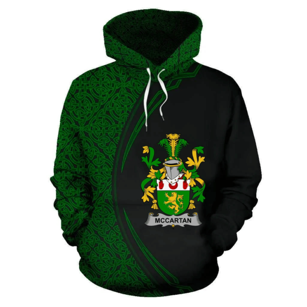 Ireland Hoodie - McCartan Irish Family Crest Hoodie - Celtic Circle Style - Image 2