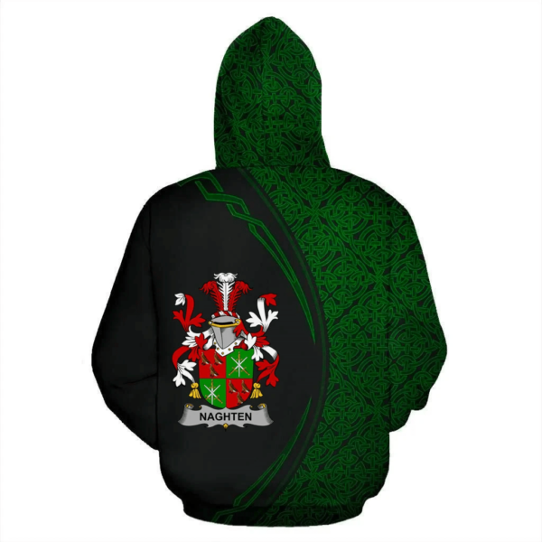 Ireland Hoodie - Naghten or O'Naghten Irish Family Crest Hoodie - Celtic Circle Style - Image 3