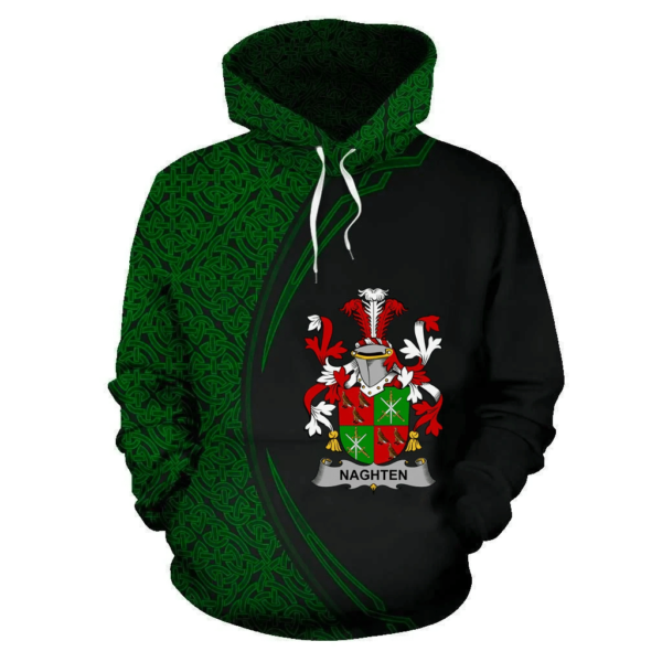 Ireland Hoodie - Naghten or O'Naghten Irish Family Crest Hoodie - Celtic Circle Style - Image 2