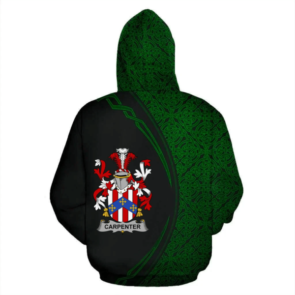 Ireland Hoodie - Carpenter Irish Family Crest Hoodie - Celtic Circle Style - Image 3